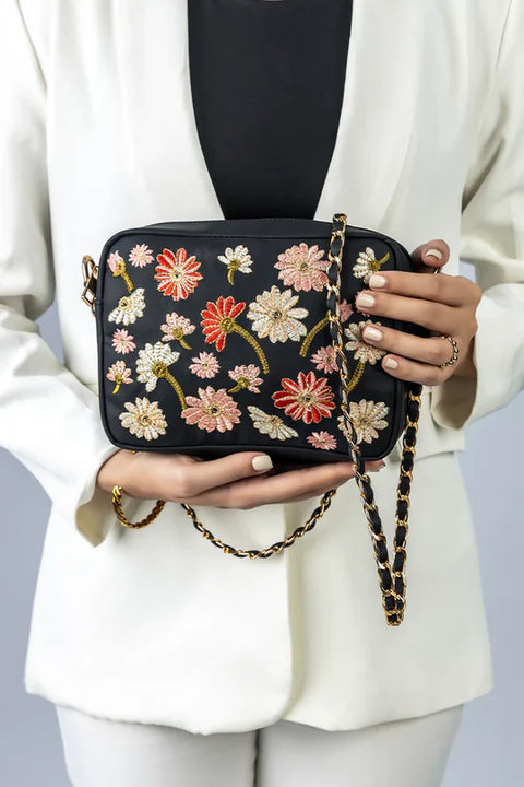 Embroidered Charm black